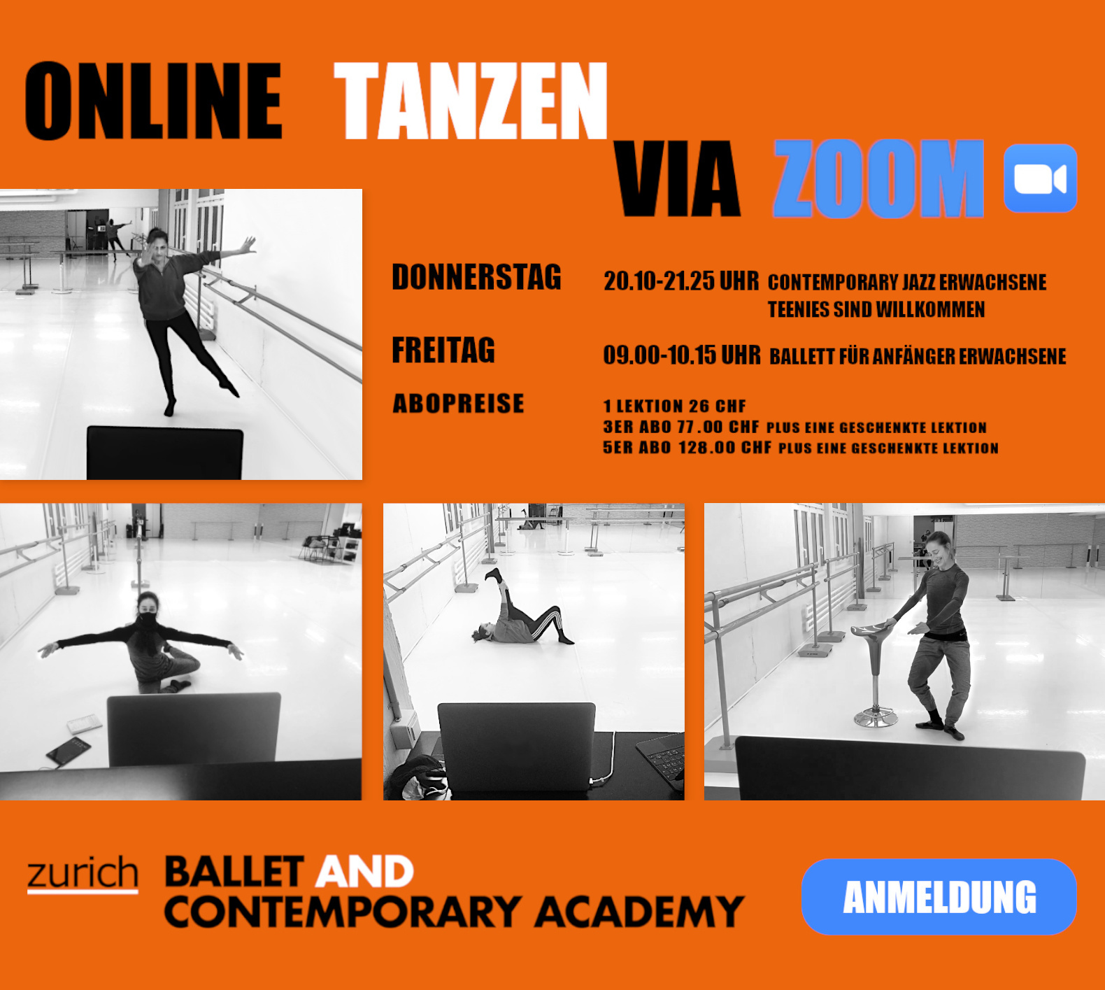 Online Tanz Ballett & Balance Zürich